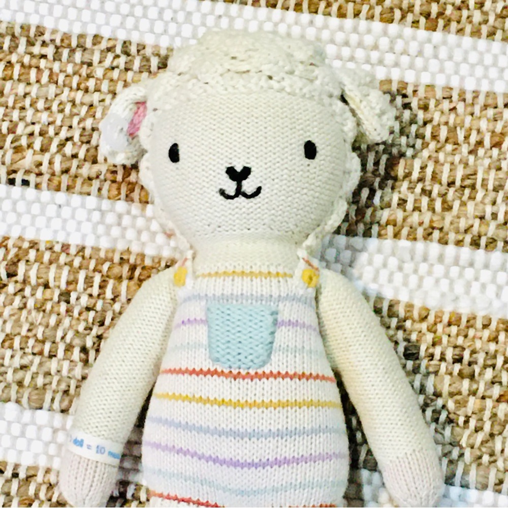 Cuddle + Kind hand knit crochet sweater lamb doll stuffed animal baby gi…
